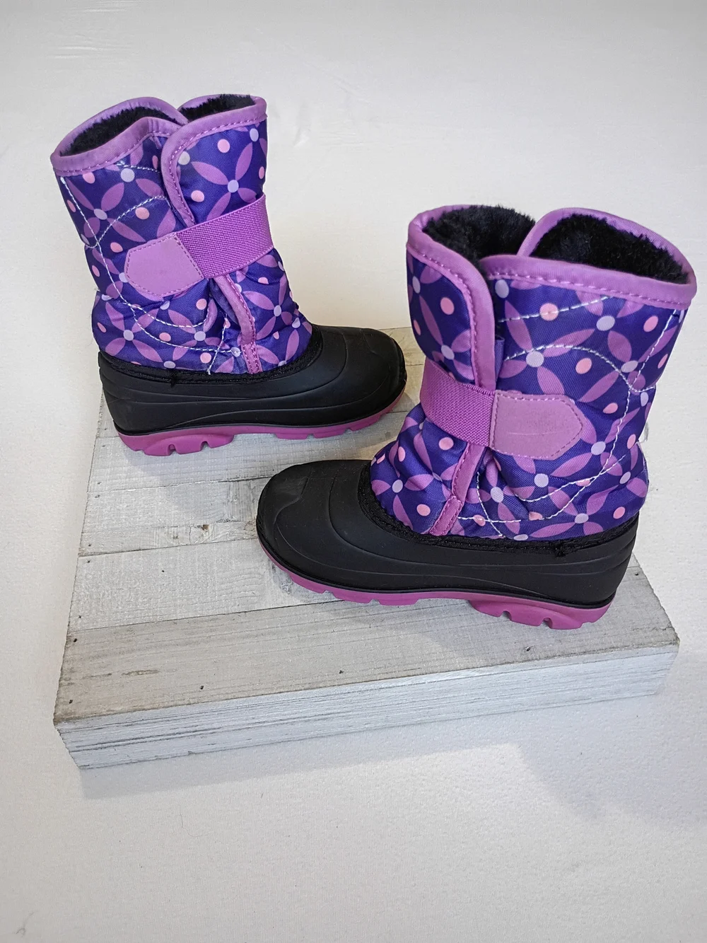 Kamik Snowbug 4 Toddler Size 10 Waterproof Winter Snow Boots Purple Floral